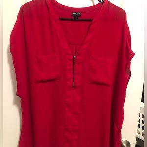 Torrid red Harper blouse